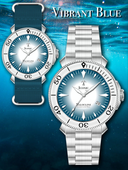 Iconic Timepieces Halocline Dive Watch - Vibrant Blue (Launch Special)