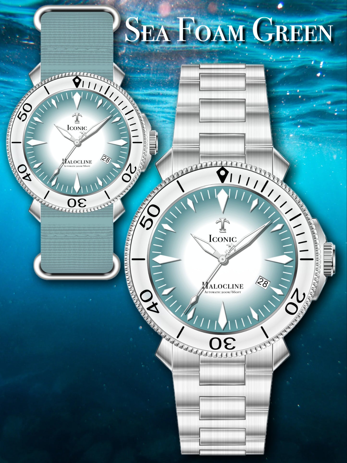 Iconic Timepieces Halocline - Sea Foam Green Sellita SW200-1